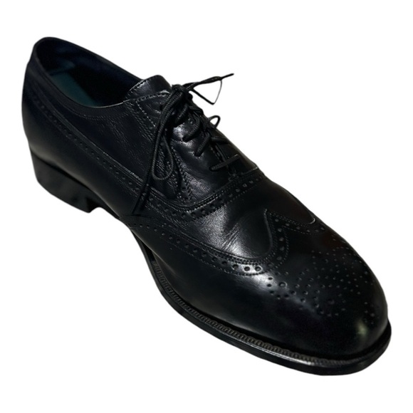 Florsheim Black Lexington Wingtip Oxford Size 10 Men’s Wingtip Oxford Shoes - Picture 3 of 13